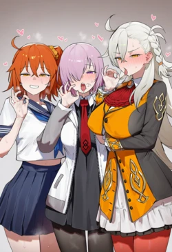 (Patreon) Regy - Ritsuka Fujimaru X Mash X Olga [AI Generated]