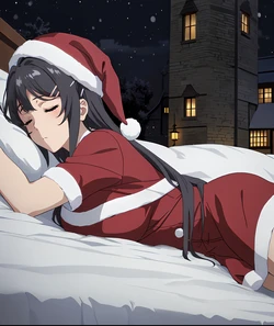 ranwai Mai Sakurajima (Christmas) (Sleep 睡眠) (Patreon) [AI Generated]