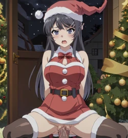 ranwai Mai Sakurajima (Christmas) (Nsfw sfw) (Patreon) [AI Generated]