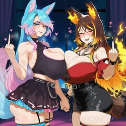 Koikatsufans - Sinder & Silvervale (AI Generated)