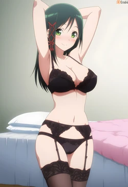 Ero64 Amagami Yae - Black Lingerie (Patreon) [AI Generated]