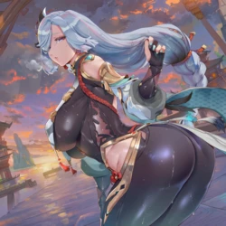 Shenhe (genshin impact) [SunGodManGa] [ai generated]