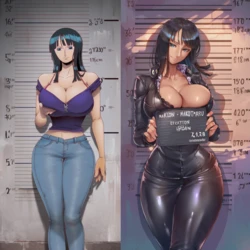 Nico Robin x nami (one piece) [SunGodManGa] [AI Generated]