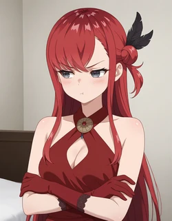 [langust022] Lydia Leinster (Koujo Denka no Kateikyoushi) 302 (red dres) [AI Generated]