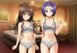 [Prompt Forbidden] To LOVEる -とらぶる- 結城美柑 & 西連寺春菜 To Love Ru - Mikan Yuuki & Haruna Sairenji（Legendary） [AI Generated]