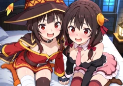 [chesuAI] megumin & yunyun (Kono Subarashii Sekai ni Syukufuku o!) [AI Generated]