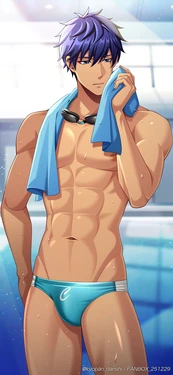 [水野有菜] 競パン男子画集⑤ / 閉館後のプールで赤瀬に責められたい黒須の妄想