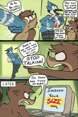 [HollowSlime/ThingsHappen] Fem Mordecai & Rigby comic (Regular Show)