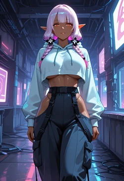 [prompt filters bypass] Cyber Dark Elf (INfH)[Ai Generated]