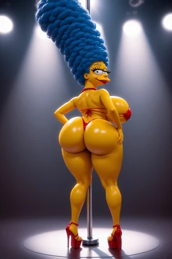 Marge Simpson On A Pole [AI Generated]
