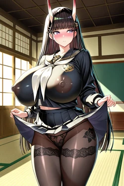 [DZMM绘图测试] 碧蓝航线-能代 [AI Generated]