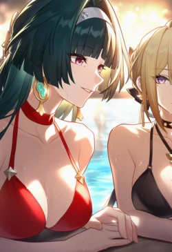 [Isterya] Astra Yao and Evelyn Threesome [AI Generated]