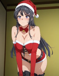 Purpleh31 - Mai Sakurajima Christmas outfit 264P (Patreon) [AI Generated]