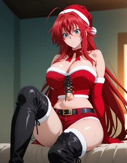 Purpleh31 - Rias Gremory Christmas outfit 263P (Patreon) [AI Generated]