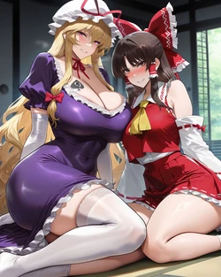 Flowersbeautiful 12b40.八雲紫&博麗霊夢 BBC TOUHOU【161p】 [AI Generated]