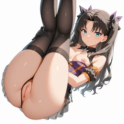 [pantyless] Rin Tohsaka - Fate Stay Night [AI Generated]