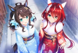 左拥谋勇兼备右抱凯旋芭蕾，然后3P马儿跳(Uma Musume) 【AI Generated】