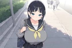 (きょこーの王国)  Suguha Kirigaya 桐ヶ谷直葉 Classroom (SAO) [AI Generated]