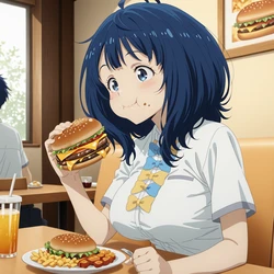 [Pixiv] Damian (111760588) - Anna Yanami gets punched in the stomach [AI Generated]