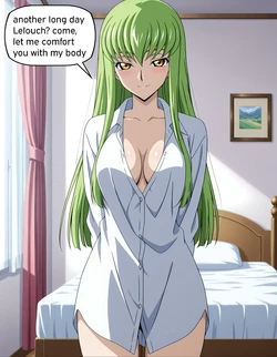 C.C comforts Lelouch with an all night fuck [AI Generated]