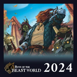 [Heartleaf games] (Various Artists) Boys of the Beast World 2024 Masculine Calendar and Pinups (Read Disclaimer)