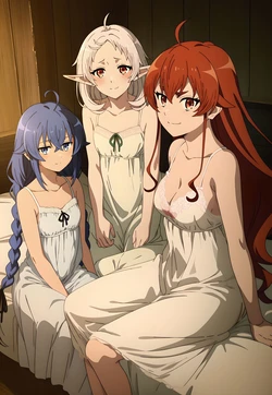 [LoveHUwU] Eris & Roxy & Sylphiette (Mushoku Tensei: Jobless Reincarnation) [AI Generated]