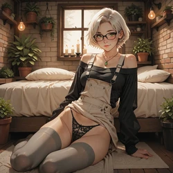 [TrashGer] White hair studio MMF Threesome groupsex [AI Generated]