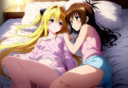 [LoveHUwU] Konjiki no Yami and Yuuki Mikan [ smoll | NTR ] | To LOVE Ru [AI Generated]