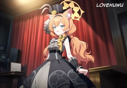 [LoveHUwU] Iochi Mari Idol ( Christmas | pregnant ) | Blue Archive [AI Generated]