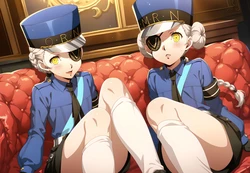 [LoveHUwU] Caroline and Justine [ NTR | Pregnant ] | Persona 5 [AI Generated]