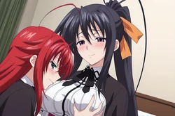 [LoveHUwU] Rias Gremory and Akeno Himejima | High School DxD [AI Generated]