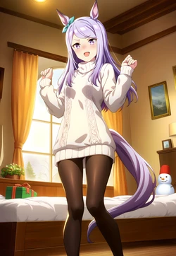 [LoveHUwU] Mejiro McQueen [ Christmas | pregnant ] | Umamusume [AI Generated]