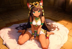 [LoveHUwU] Bastet [ NTR | pregnant ] | Puzzle & Dragons [AI Generated]