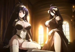 [LoveHUwU] Akeno Himejima and Albedo ( nun ) | High School DxD | Overlord [AI Generated]