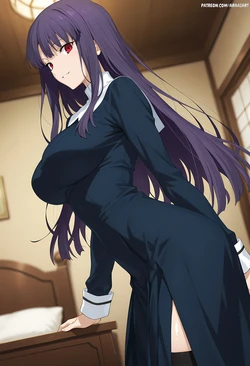 araaiart - Request: 114P (Extras) Fujino Asagami | Kara no Kyoukai (Patreon) [AI Generated]