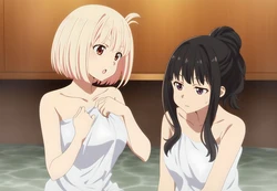 [LoveHUwU] Inoue Takina x Nishikigi Chisato [ Yuri ] | Lycoris Recoil [AI Generated]