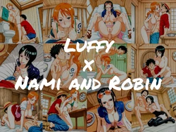 [Rasengoon] Luffy x Nami and Robin (One Piece) [AI Generated]