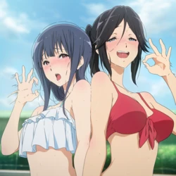 [Ferrappuccino-FPart] Mindlessly bukkake on Her Swimsuit (Mizore・Nozomi) [134 Images] [AI Generated]