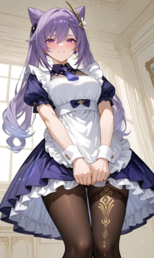 [Reiji] Keqing in Maid Outfit – Elegant & Irresistible [AI Generated]