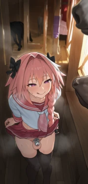 horsed astolfo [ai generated] (aipornarts)