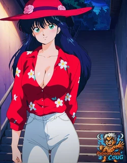 Madoka Ayukawa hentai (adult version) | Orange Road fan art [AI Generated]