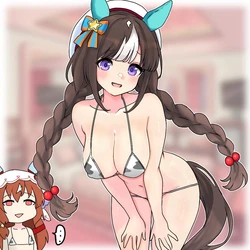 [Nuke Saku] Hokko Tarumae cow print bikini