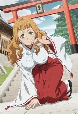 Meowu laha 💘 - Mimosa Vermillion | Miko and Kimono⛩️🌸 (Patreon) [AI Generated]