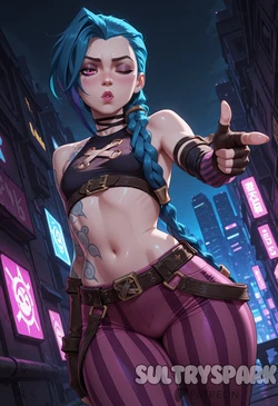 [SultrySpark] Jinx (League of Legends) Arcane (Patreon) [AI Generated] with watermark [57pics set]