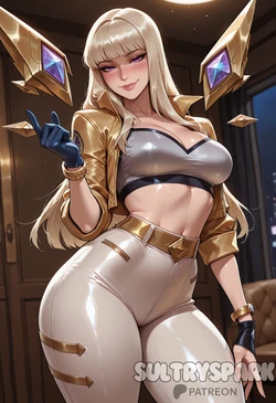 [SultrySpark] Kai'sa (League of Legends) Prestige K/DA (Patreon) [AI Generated] with watermark [41pics set]