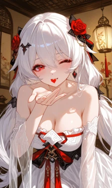 [Reiji] Lunar Vow Crimson Love (Honkai Impact 3rd) – Hanfu [AI Generated]