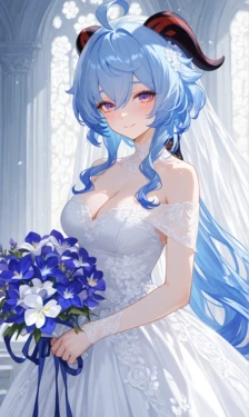 [Reiji] Ganyu (Genshin Impact) – Wedding [AI Generated]