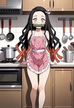 nezuko x tanjiro apron set [AI Generated]