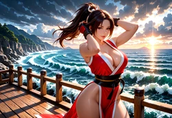 [Allure Diffusion] - Mai Shiranui (Dead Or Alive) (AI Generated) Landscape