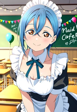 カンガルー Kangaroo 若菜四季 学園メイド喫茶 (Patreon) [AI Generated]